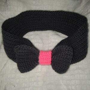 Grey crochet headband